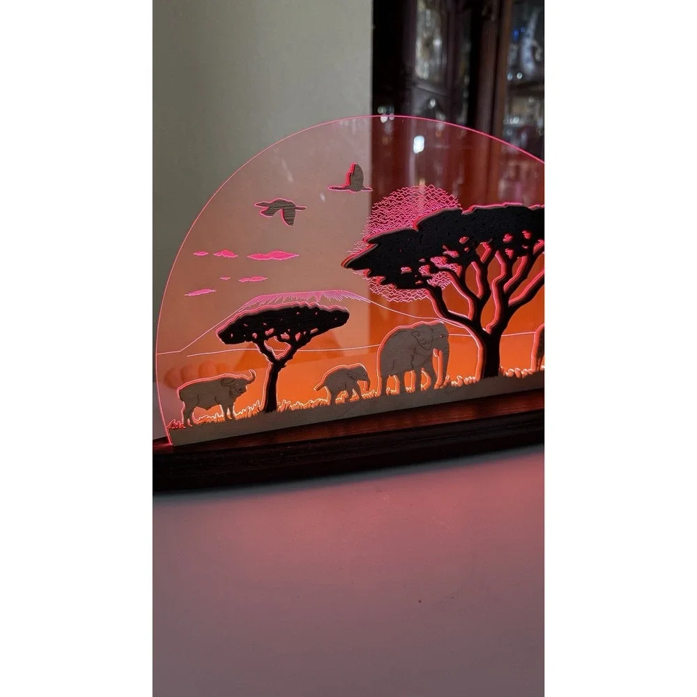 LED Motif Light Safari Schwibbogen Lights Arch Erzgebirge Room Light Decoration‎